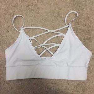 White bathing suit top